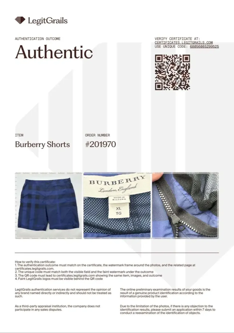 Burberry Men's Size XL 9